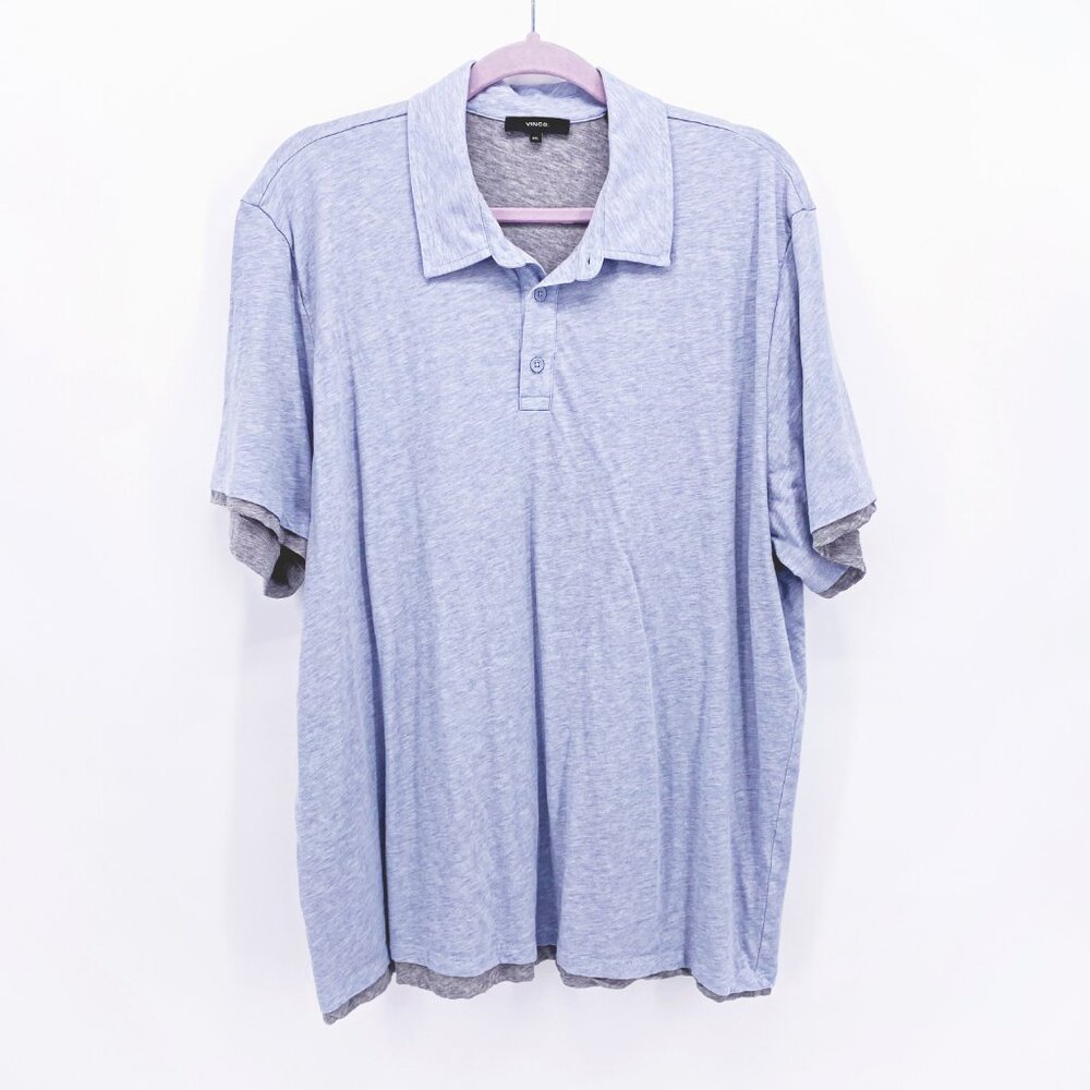 Men's Vince Double Layer Pima‎ Cotton Polo